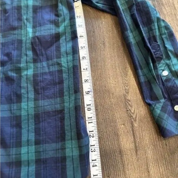 *EUC* Vineyard Vines Women's Blue Green Plaid Long Sleeve Shirt Size 00 - Picture 4 of 8